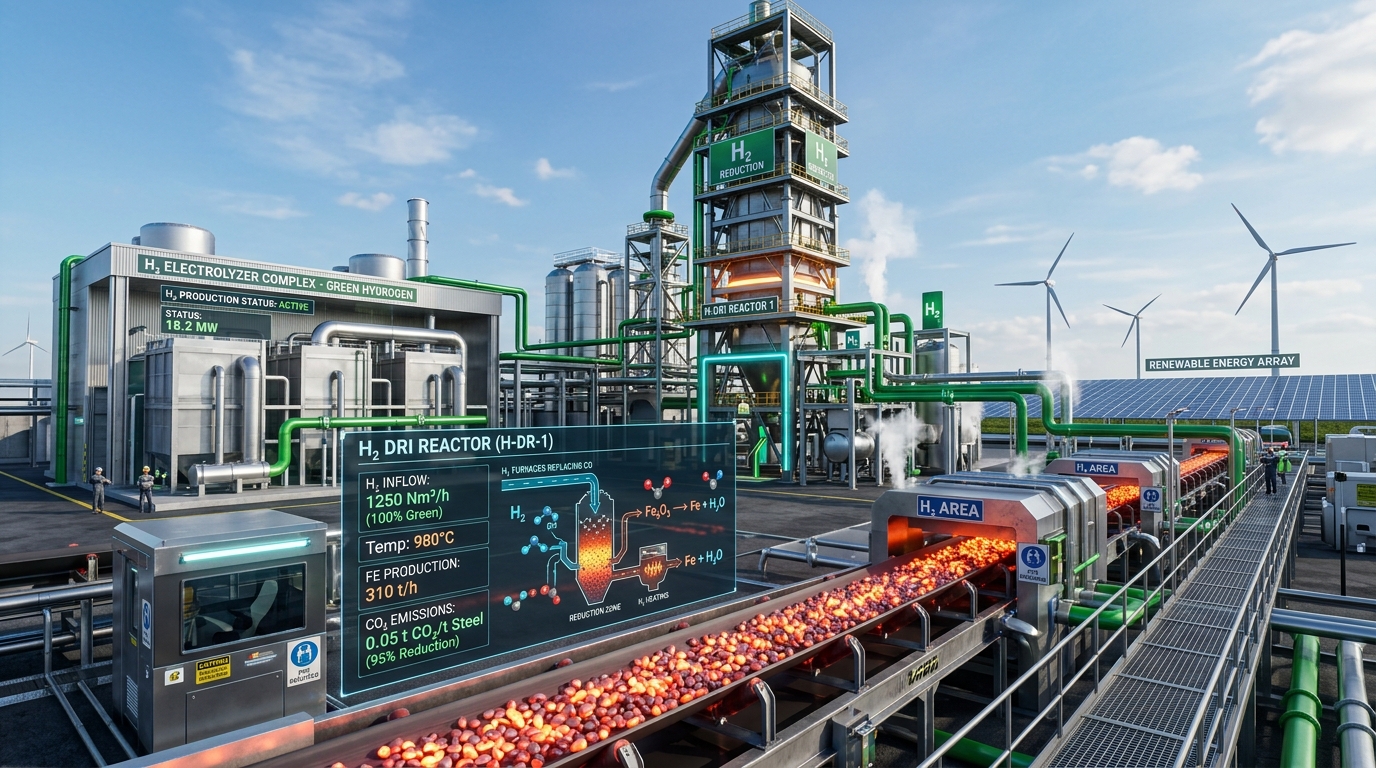 Green DRI Transition — Hydrogen Decarbonization & Techno-Economic Decision Intelligence