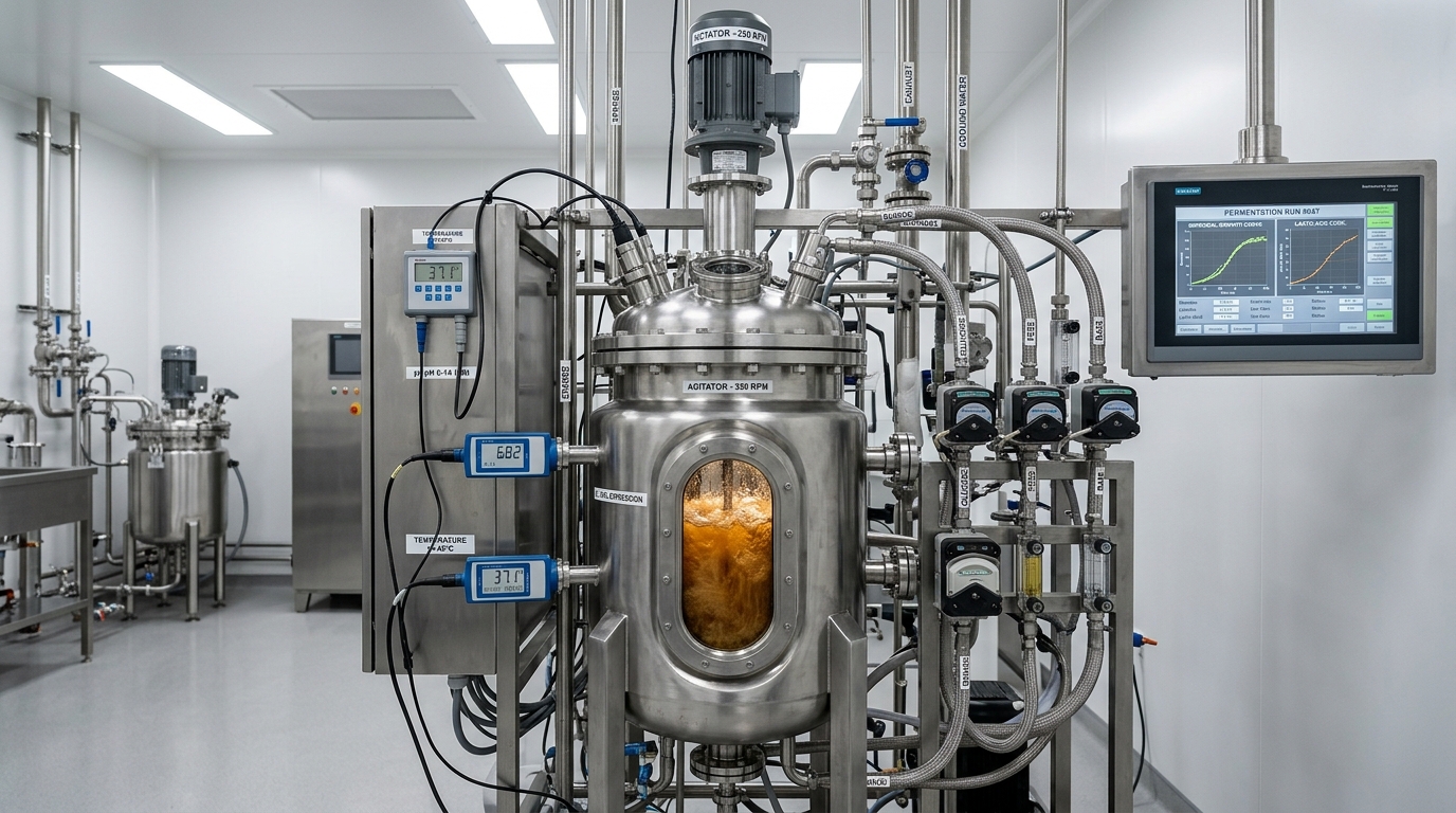 Optimizing Lactic Acid Fermentation: From Experimental Bioreactor Data to an Operating Strategy