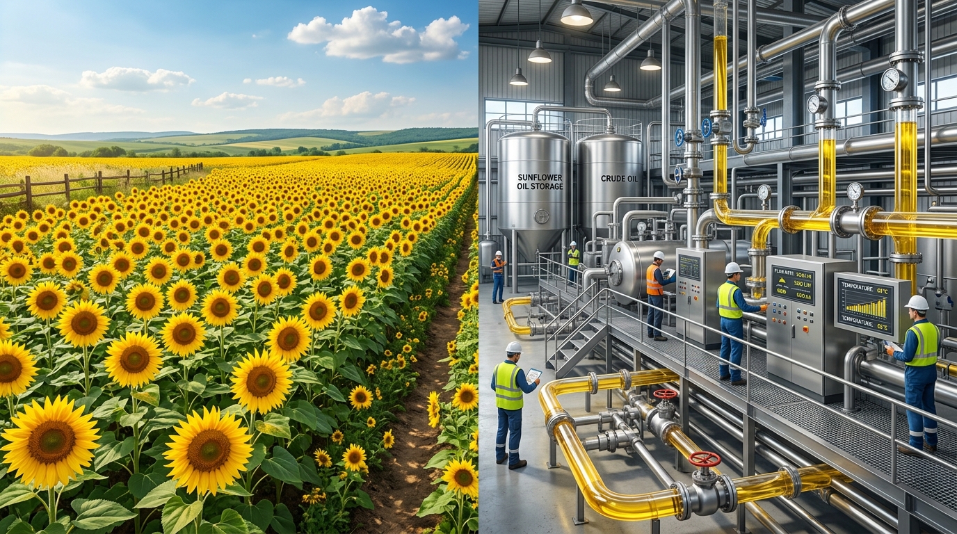 Sunflower Edible Oil Solvent Extraction & Refining Optimization